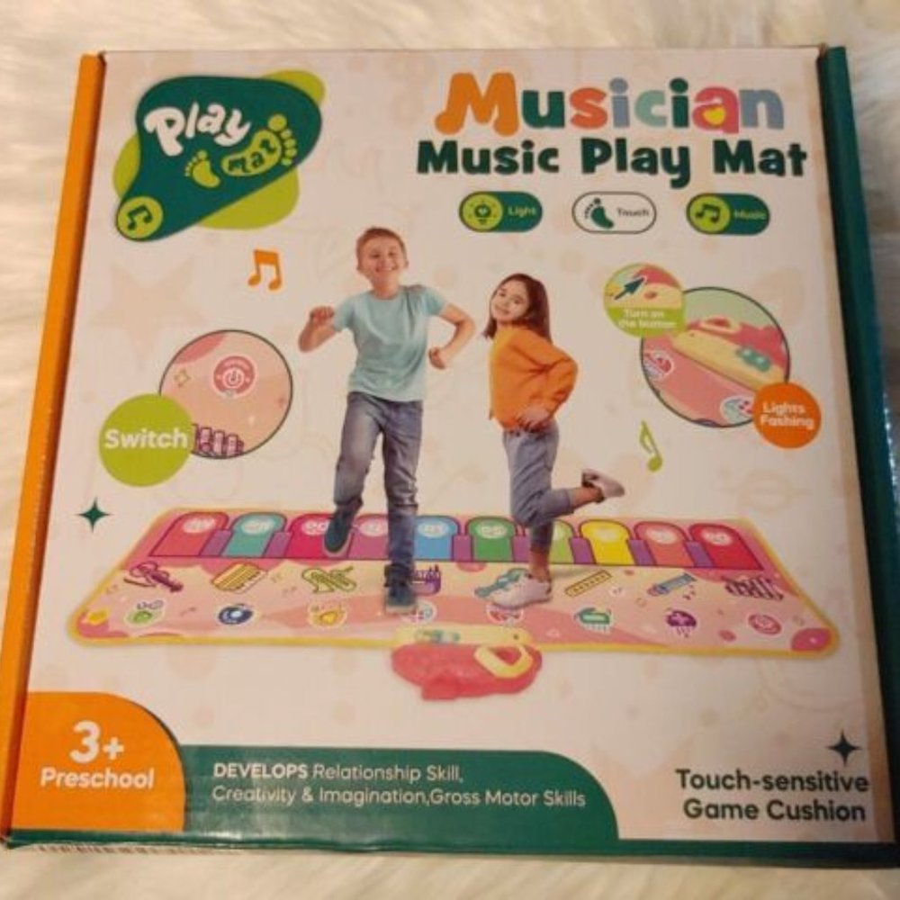 Musician Piano Floor Mat Non Slip Early Learning 43" Ages 3+